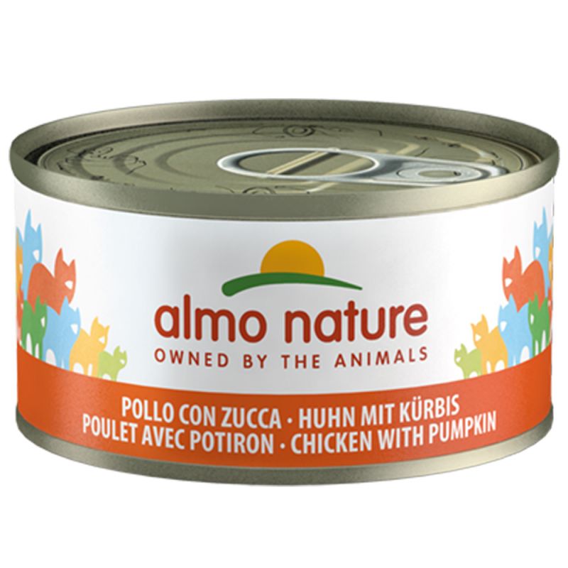 Almo Nature Mega Pack Wet Cat Food in Tins - Chicken With Pumpkin - 6x70g