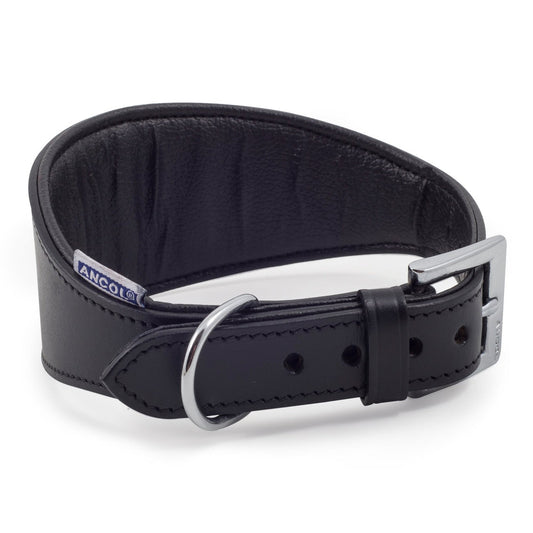 Ancol Whippet Padded Collar Black - 36cm (14)