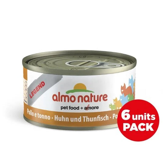 Almo Nature Mega Pack Wet Cat Food in Tins - Chicken And Tuna - 6x70g