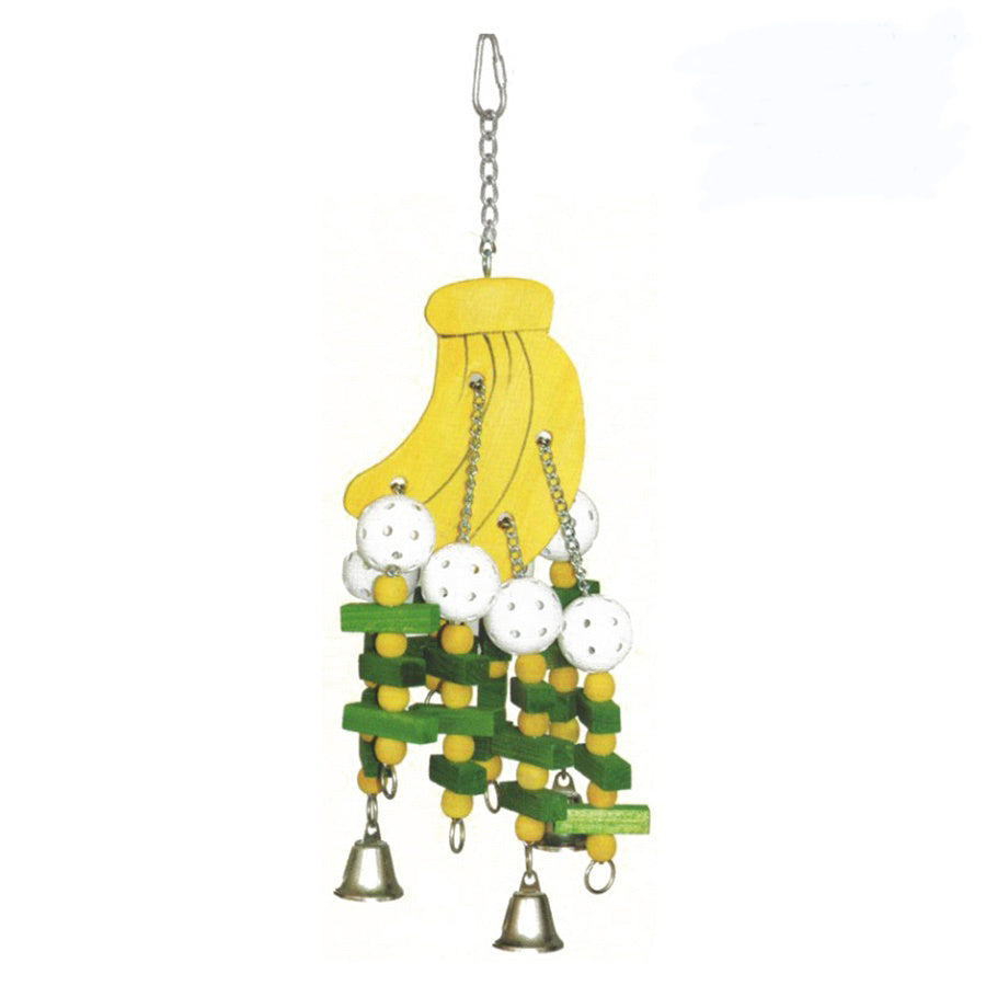 A & E Happy Beaks Large Bananas Bird Toy
