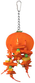 A & E Happy Beaks Small Orange Bird Toy