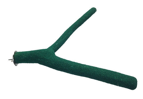 A & E Happy Beaks Forked Sand Covered Bird Perch