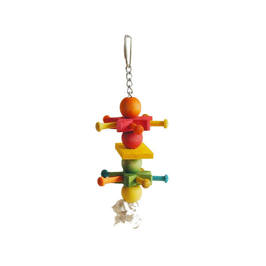 A & E Happy Beaks Wooden Cowboy Spur Toy Bird Toy