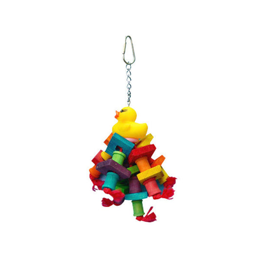 A & E Happy Beaks Rubber Duck Monster Bird Toy