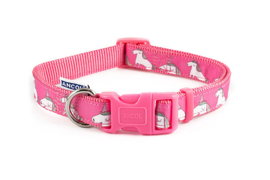 Ancol Fashion Nylon Adjustable Collar Unicorn - 20-30cm