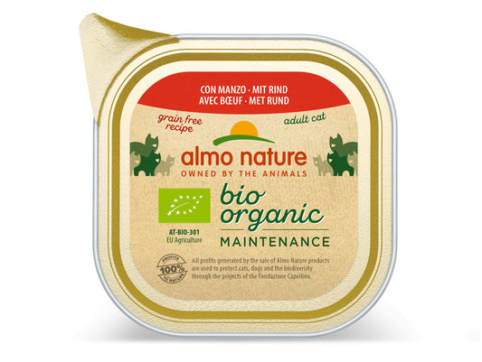 Almo Nature Bio-organic Maintenance Wet Cat Food -  Beef - 85g