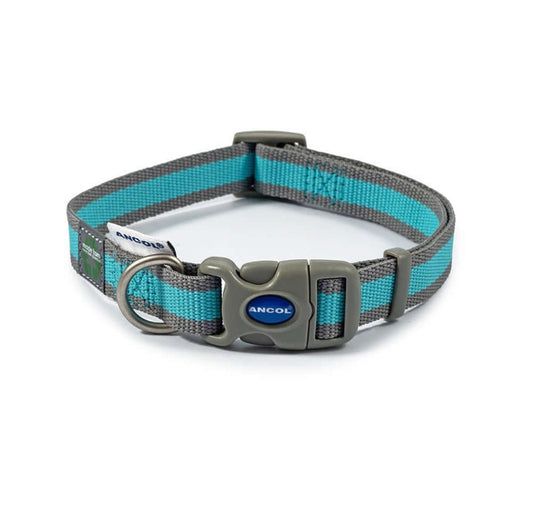Ancol Made From Recycled Bottles Collar Blue & Grey 20-30cm