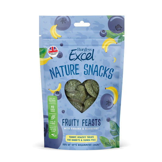 Burgess Excel Nature Snacks Fruity Feasts - Banana & Blueberry