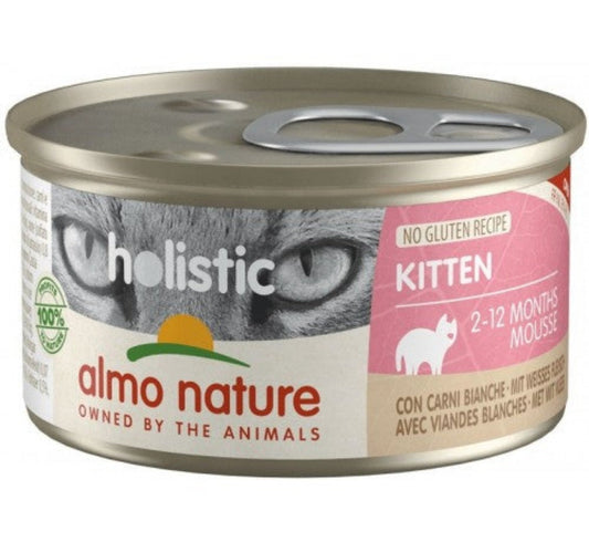 Almo Nature Holistic Wet Kitten Food in Can - White Meats - 85g